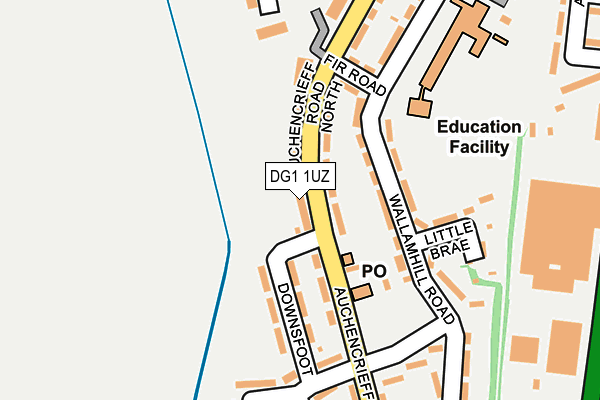 DG1 1UZ map - OS OpenMap – Local (Ordnance Survey)