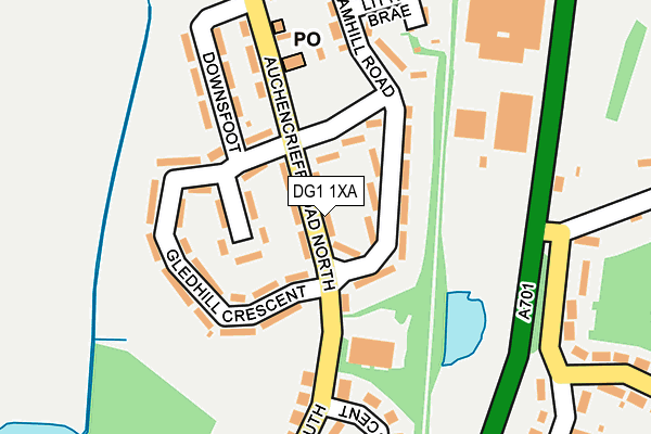 DG1 1XA map - OS OpenMap – Local (Ordnance Survey)