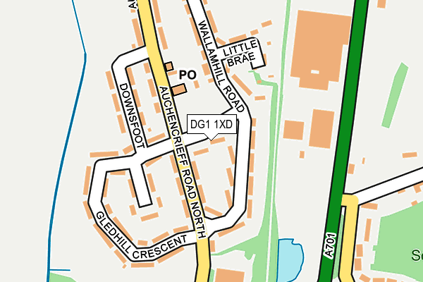 DG1 1XD map - OS OpenMap – Local (Ordnance Survey)