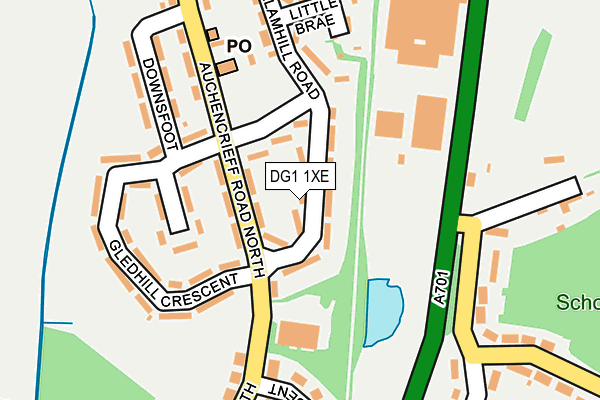 DG1 1XE map - OS OpenMap – Local (Ordnance Survey)
