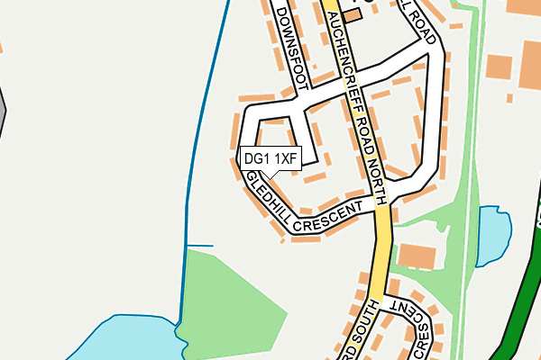 DG1 1XF map - OS OpenMap – Local (Ordnance Survey)