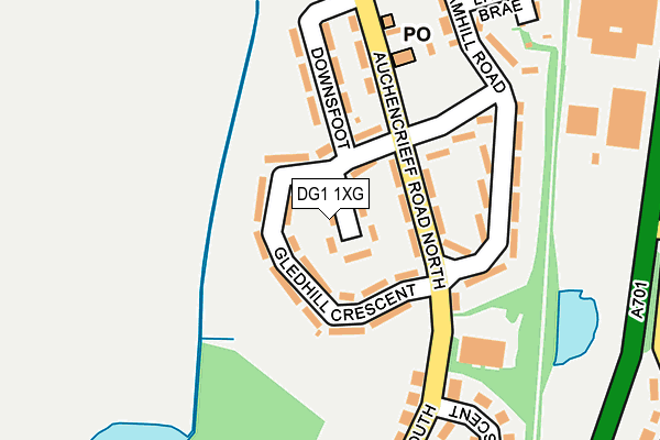 DG1 1XG map - OS OpenMap – Local (Ordnance Survey)