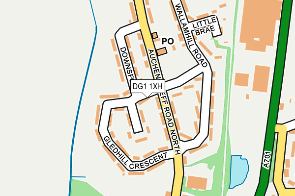 DG1 1XH map - OS OpenMap – Local (Ordnance Survey)