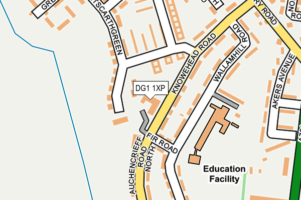DG1 1XP map - OS OpenMap – Local (Ordnance Survey)