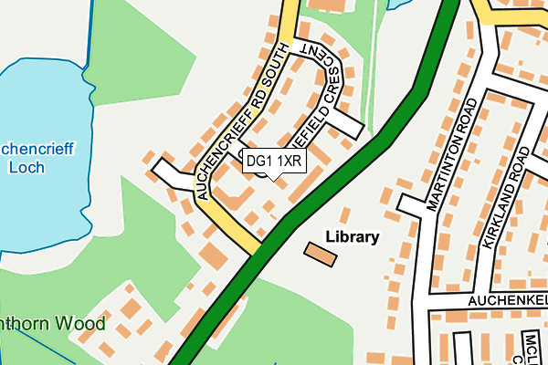 DG1 1XR map - OS OpenMap – Local (Ordnance Survey)