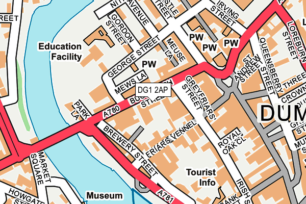 DG1 2AP map - OS OpenMap – Local (Ordnance Survey)