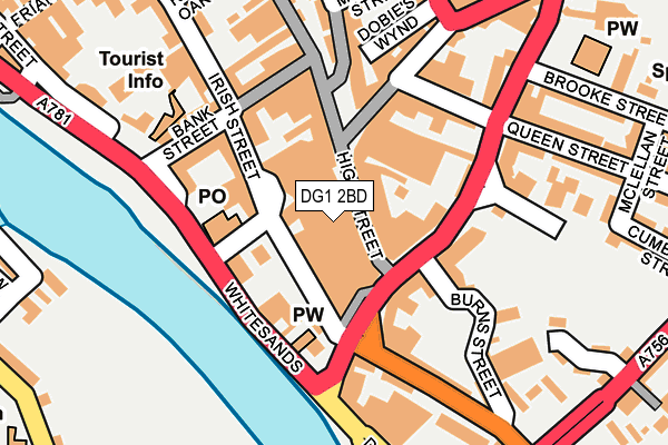 DG1 2BD map - OS OpenMap – Local (Ordnance Survey)