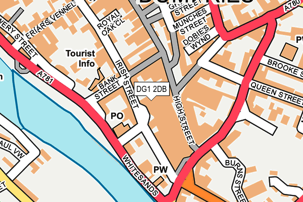 DG1 2DB map - OS OpenMap – Local (Ordnance Survey)