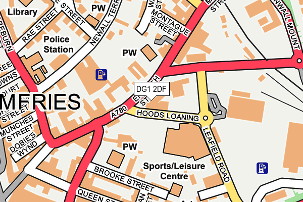 DG1 2DF map - OS OpenMap – Local (Ordnance Survey)
