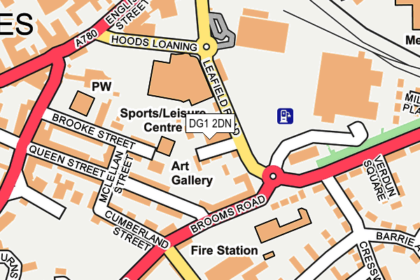 DG1 2DN map - OS OpenMap – Local (Ordnance Survey)