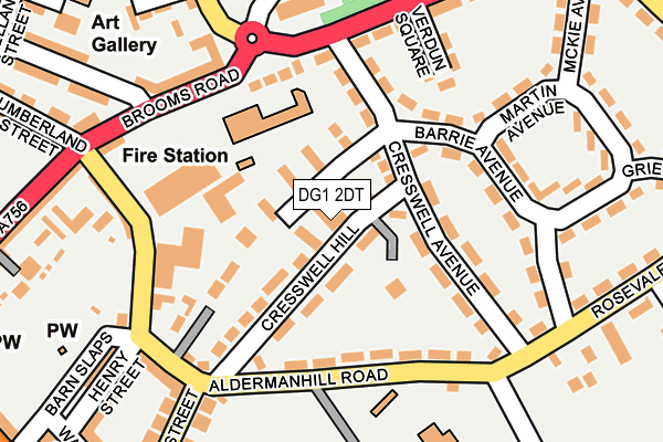 DG1 2DT map - OS OpenMap – Local (Ordnance Survey)
