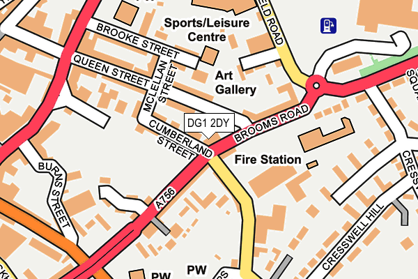 DG1 2DY map - OS OpenMap – Local (Ordnance Survey)