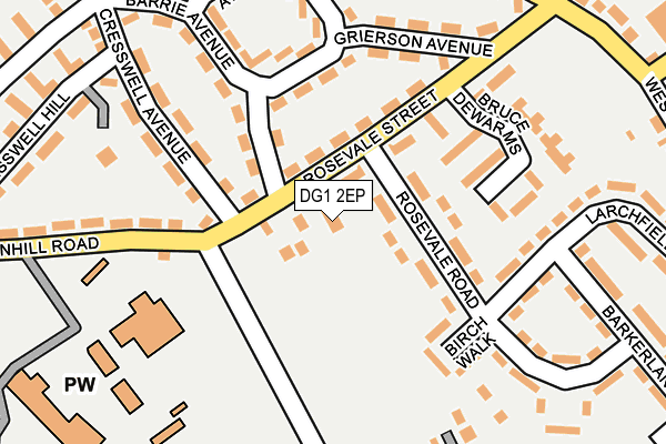 DG1 2EP map - OS OpenMap – Local (Ordnance Survey)