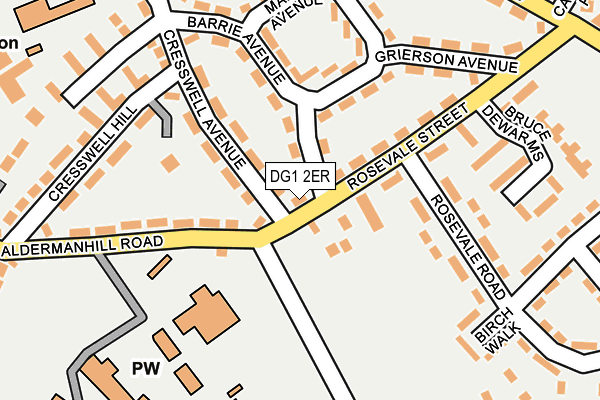 DG1 2ER map - OS OpenMap – Local (Ordnance Survey)