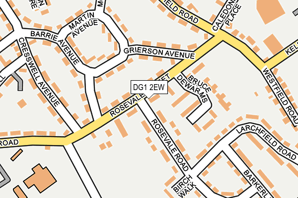 DG1 2EW map - OS OpenMap – Local (Ordnance Survey)