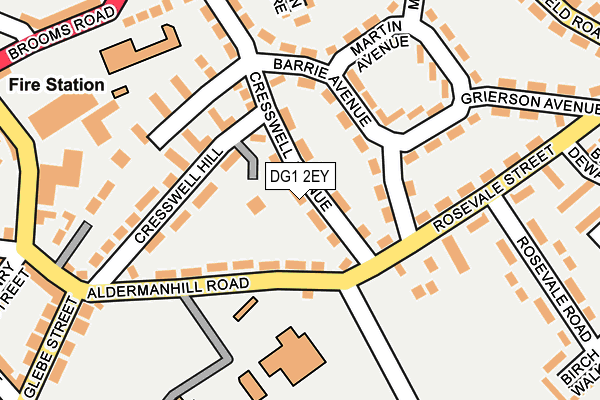DG1 2EY map - OS OpenMap – Local (Ordnance Survey)