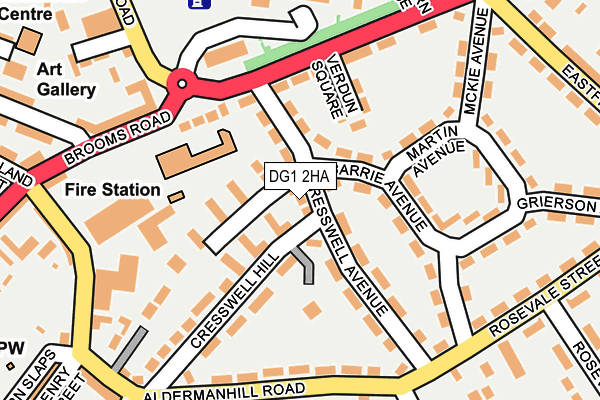 DG1 2HA map - OS OpenMap – Local (Ordnance Survey)