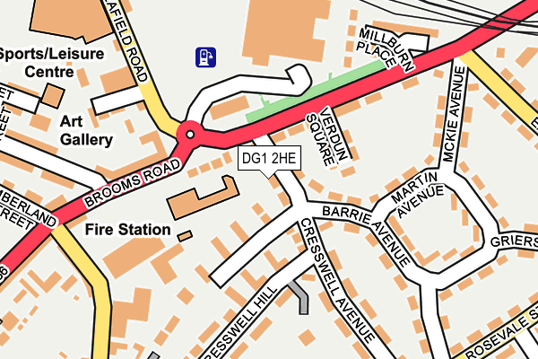 DG1 2HE map - OS OpenMap – Local (Ordnance Survey)