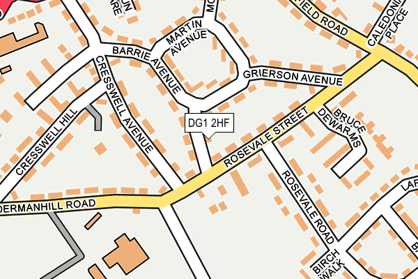 DG1 2HF map - OS OpenMap – Local (Ordnance Survey)
