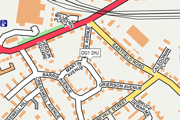 DG1 2HJ map - OS OpenMap – Local (Ordnance Survey)