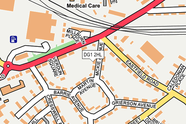 DG1 2HL map - OS OpenMap – Local (Ordnance Survey)