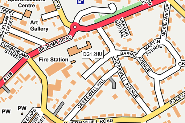 DG1 2HU map - OS OpenMap – Local (Ordnance Survey)