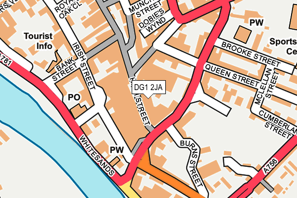 DG1 2JA map - OS OpenMap – Local (Ordnance Survey)