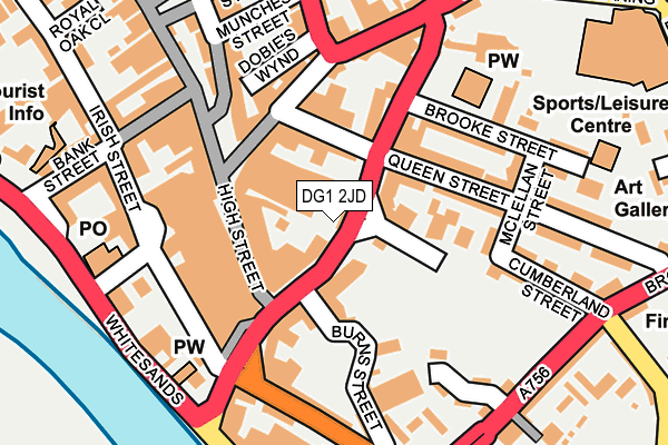DG1 2JD map - OS OpenMap – Local (Ordnance Survey)