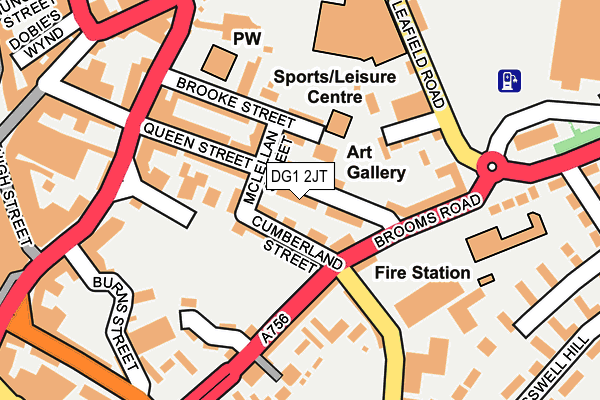 DG1 2JT map - OS OpenMap – Local (Ordnance Survey)