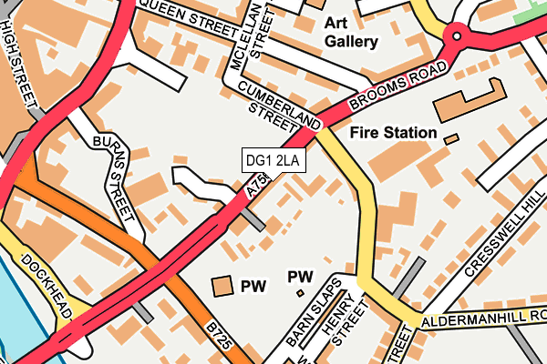 DG1 2LA map - OS OpenMap – Local (Ordnance Survey)