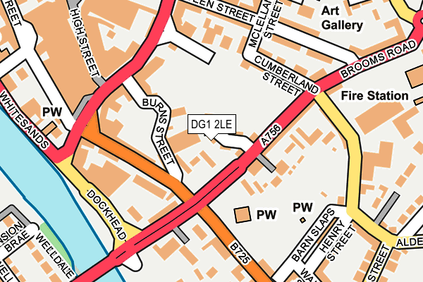 DG1 2LE map - OS OpenMap – Local (Ordnance Survey)