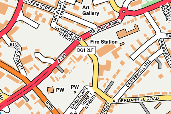 DG1 2LF map - OS OpenMap – Local (Ordnance Survey)