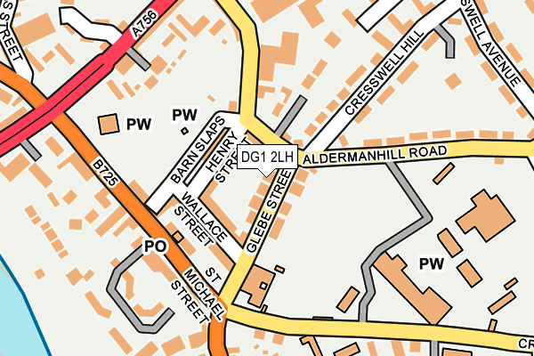 DG1 2LH map - OS OpenMap – Local (Ordnance Survey)