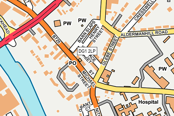 DG1 2LP map - OS OpenMap – Local (Ordnance Survey)