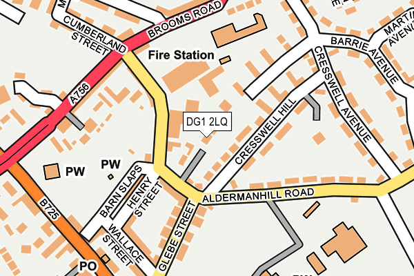 DG1 2LQ map - OS OpenMap – Local (Ordnance Survey)