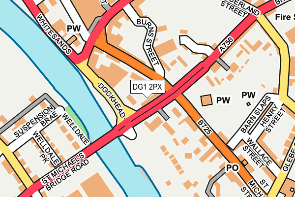 DG1 2PX map - OS OpenMap – Local (Ordnance Survey)