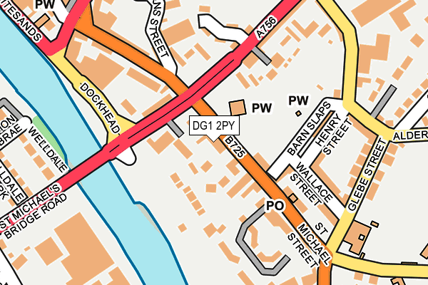 DG1 2PY map - OS OpenMap – Local (Ordnance Survey)