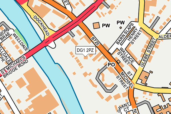 DG1 2PZ map - OS OpenMap – Local (Ordnance Survey)