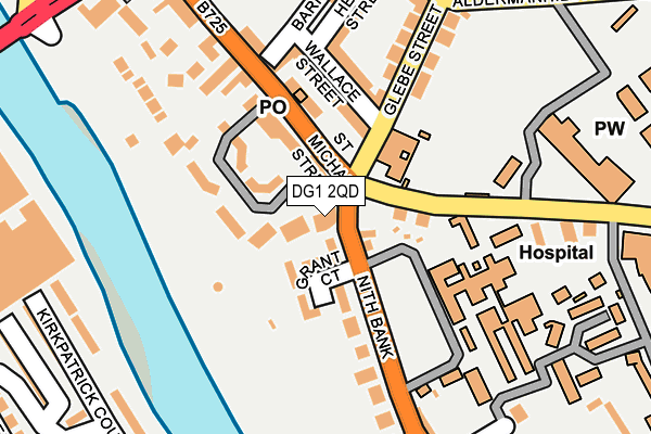 DG1 2QD map - OS OpenMap – Local (Ordnance Survey)