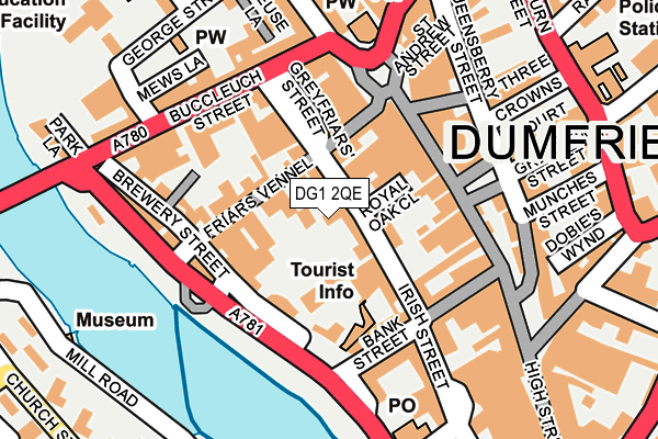 DG1 2QE map - OS OpenMap – Local (Ordnance Survey)
