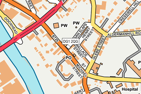 DG1 2QG map - OS OpenMap – Local (Ordnance Survey)