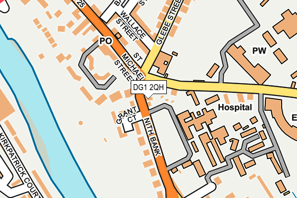 DG1 2QH map - OS OpenMap – Local (Ordnance Survey)