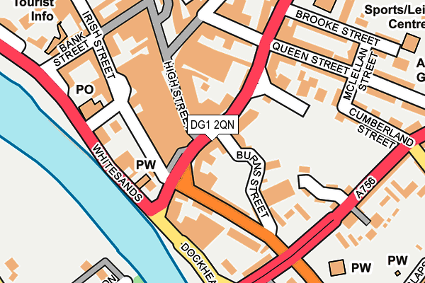 DG1 2QN map - OS OpenMap – Local (Ordnance Survey)