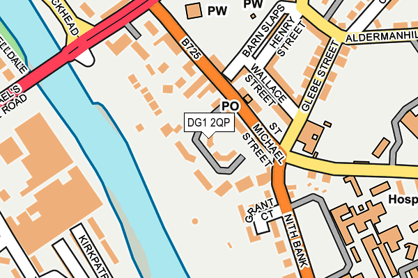 DG1 2QP map - OS OpenMap – Local (Ordnance Survey)