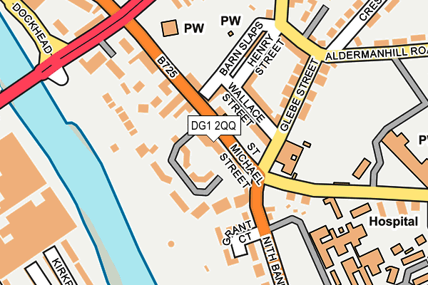 DG1 2QQ map - OS OpenMap – Local (Ordnance Survey)