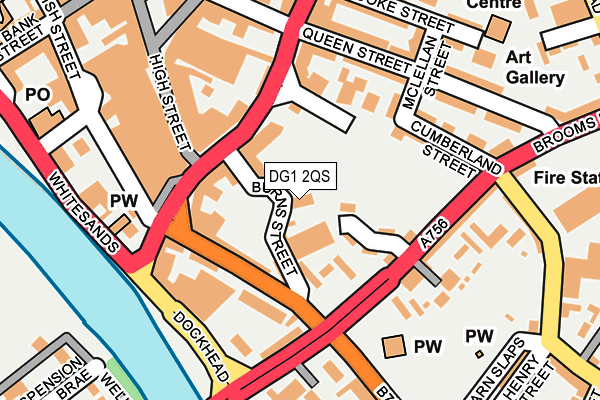 DG1 2QS map - OS OpenMap – Local (Ordnance Survey)