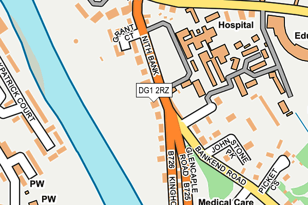 DG1 2RZ map - OS OpenMap – Local (Ordnance Survey)