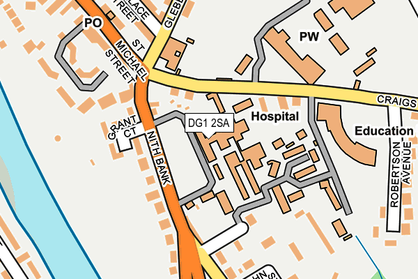 DG1 2SA map - OS OpenMap – Local (Ordnance Survey)