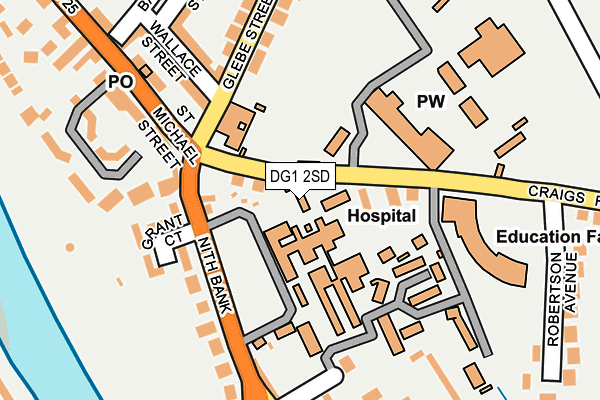 DG1 2SD map - OS OpenMap – Local (Ordnance Survey)