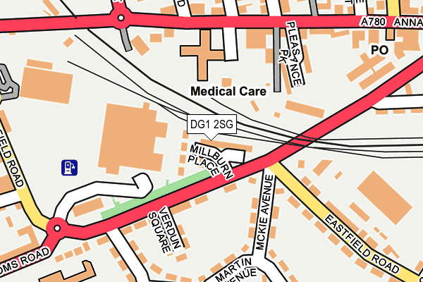 DG1 2SG map - OS OpenMap – Local (Ordnance Survey)